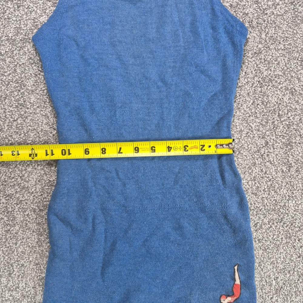 Vintage 1930s Jantzen Swimsuit Womens 38 Blue Wool Knit Diving Girl USA - Picture 6 of 11
